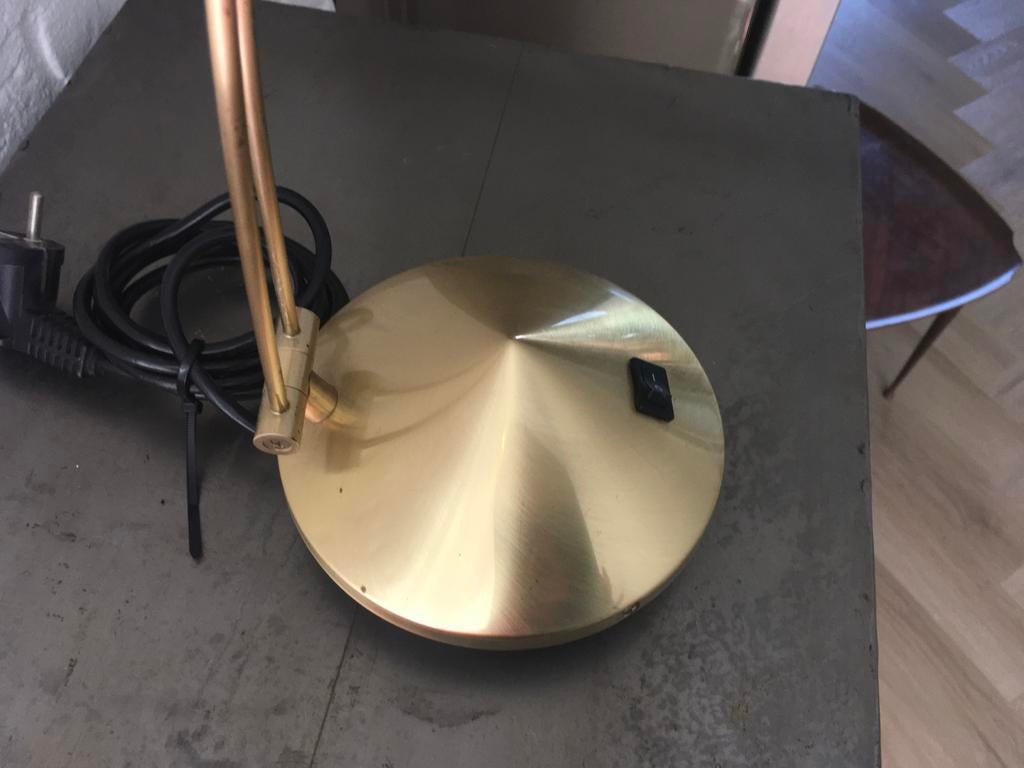 Elegante Vintage Gouden Desk Lamp - Bureaulamp, Ophalen of Verzenden, Huis en Inrichting