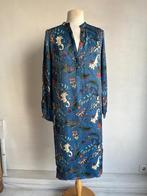 pom jurk blauw met print maat 36, Zo goed als nieuw, Knielengte, Maat 36 (S), Pom Amsterdam