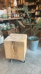 Verrijdbare houten bijzettafel, Ophalen, Rechthoekig, Minder dan 55 cm, Minder dan 45 cm