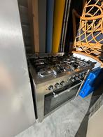 RVS 5-pits gasfornuis Solitair + Bosch afzuigkap, Ophalen, Gebruikt, 60 cm of meer, Grill