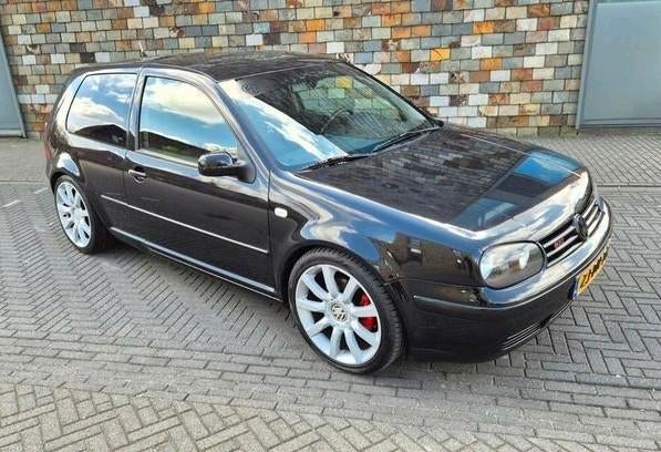 ✅️Volkswagen Golf 4 GTI 1.8 Turbo 200Pk/Recaro🥶Airco, 1206 kg, Zwart, 4 cilinders, Zwart