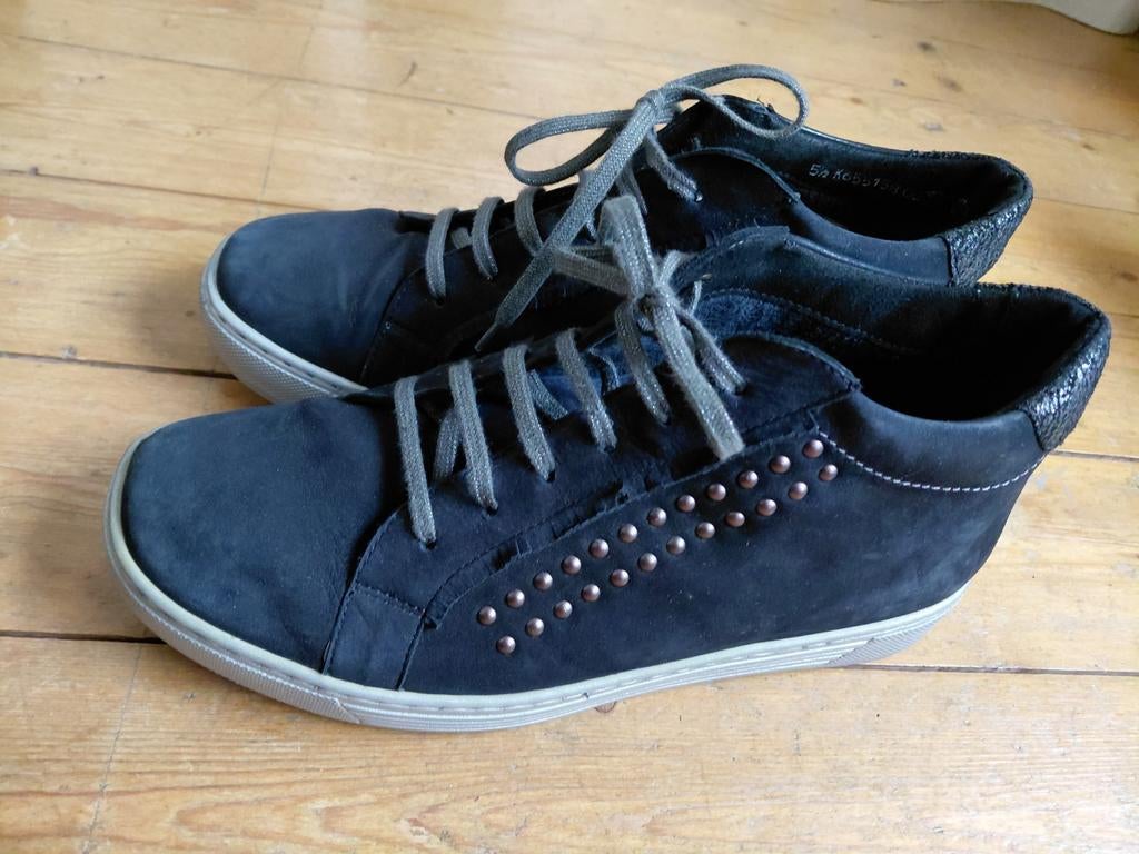 Solidus 'Kaja' laarsjes, donkerblauw, maat 5.5 (38,5), Ophalen of Verzenden, Zo goed als nieuw, Blauw