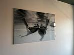Schilderij plexiglas boten zwart-wit, Ophalen, Zo goed als nieuw, Schilderij, 100 tot 125 cm