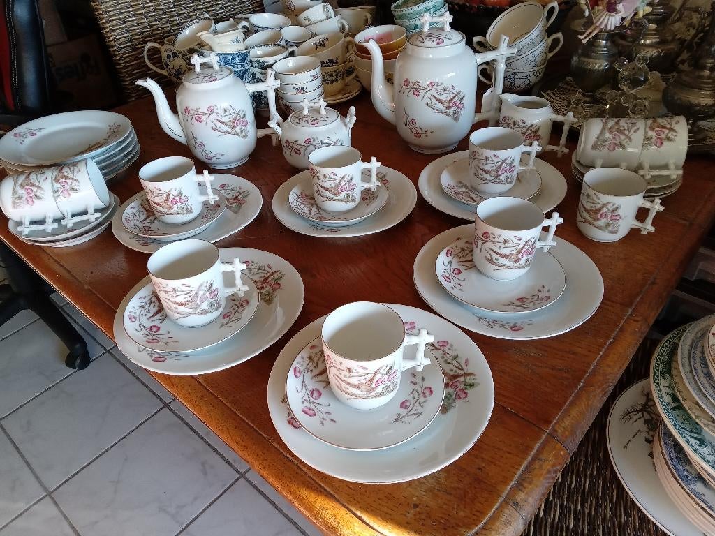 Te koop 11 persoons koffieservies MOSA decor 216, Antiek en Kunst, Antiek | Servies los, Ophalen of Verzenden