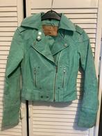 Goosecraft Bikerjack van suède in mintgroen, maat S, Ophalen of Verzenden, Zo goed als nieuw, Maat 36 (S), Groen