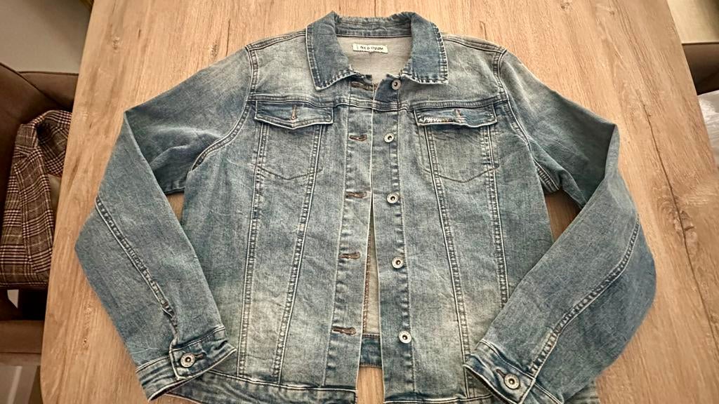 Spijkerjasje blauw maat 38, Maat 38/40 (M), Blauw, Ophalen of Verzenden, Jasje