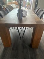 Zeer mooie 6 pers eethoektafel, 200 cm of meer, Zo goed als nieuw, Rechthoekig, 50 tot 100 cm