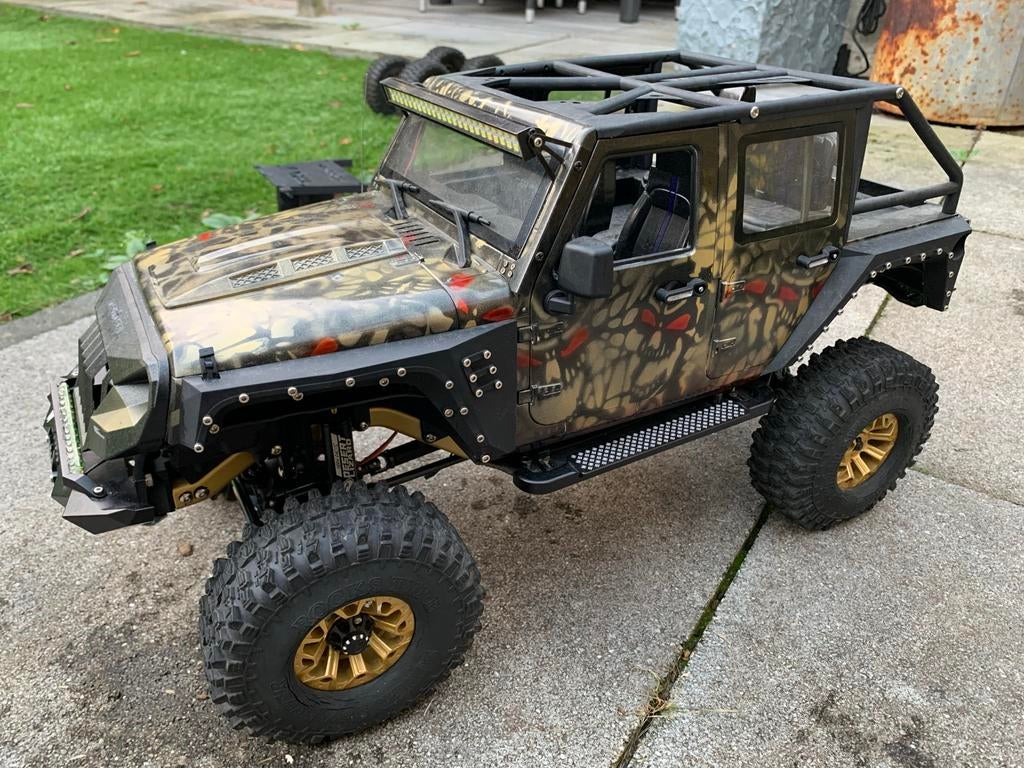 Stoere Jeep hard body voor crawler met verlichting, Overige merken, Gebruikt, Auto, Groter dan 1:32