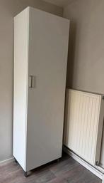 Witte kast met legplanken en metalen onderstel besta, Huis en Inrichting, Kasten | Kledingkasten, Ophalen, 50 tot 100 cm, Zo goed als nieuw
