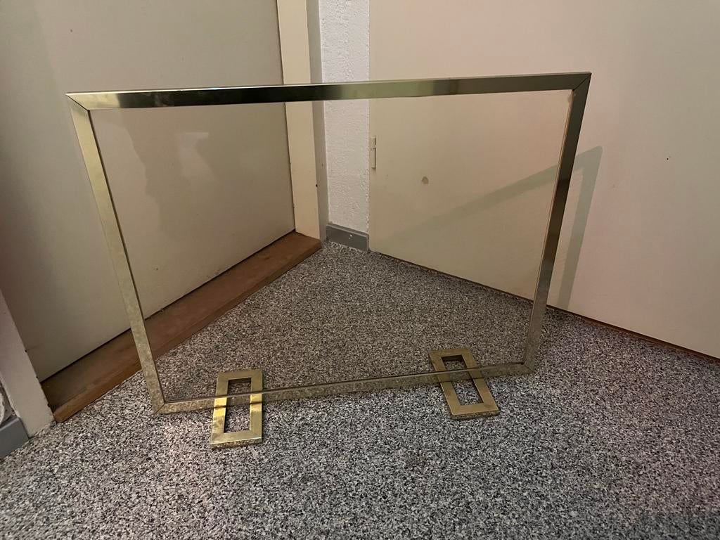 Openhaard set spatscherm en tangen, Ophalen of Verzenden, Gebruikt, Inbouwhaard, Houthaard