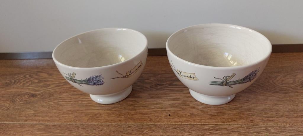 Kleine schaaltjes 2×/ Lavendel/Jet by ter Steege, Ophalen of Verzenden, Overige stijlen, Aardewerk, Schaal of Schalen