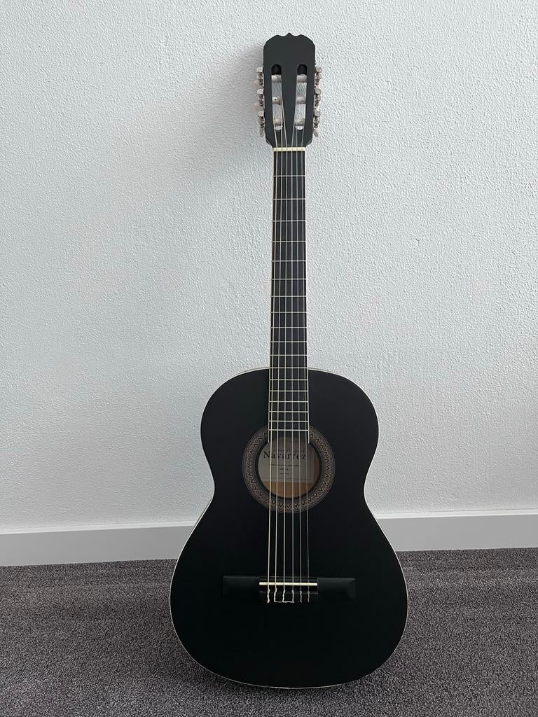 Navarrez NV14 Klassieke Gitaar 3/4 Zwart  + Tas & Muurbeugel, Muziek en Instrumenten, Snaarinstrumenten | Gitaren | Akoestisch