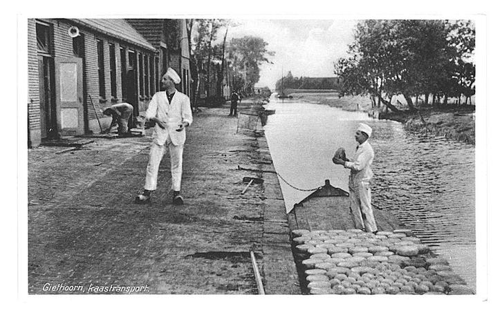 950760 Giethoorn Kaastransport Nette oude kaart onbeschreven, Verzamelen, Ansichtkaarten | Nederland, Ongelopen, Overijssel, 1940 tot 1960