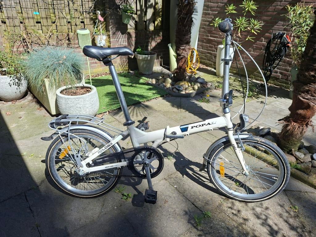 Vouwfiets Popal F207 wit, Velgrem, Versnellingen, Zo goed als nieuw, 18 tot 20 inch