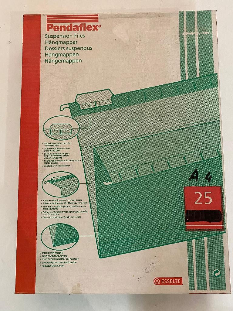 25 folio hangmappen, Diversen, Schrijfwaren, Niet bekend, Niet bekend, Nieuw, Ophalen of Verzenden