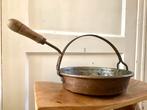 Antieke koperen Italiaanse pan, padella pan, Ophalen of Verzenden, Zo goed als nieuw, Overige materialen, Koekenpan of Braadpan