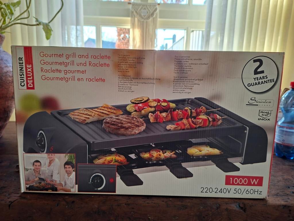 Gourmetgrill en raclette, Witgoed en Apparatuur, Gourmetstellen, Ophalen of Verzenden, Nieuw, 4 t/m 7 personen