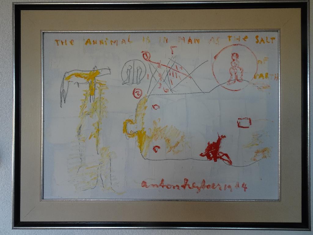 Anton Heyboer geschilderd op doek !, Ophalen of Verzenden