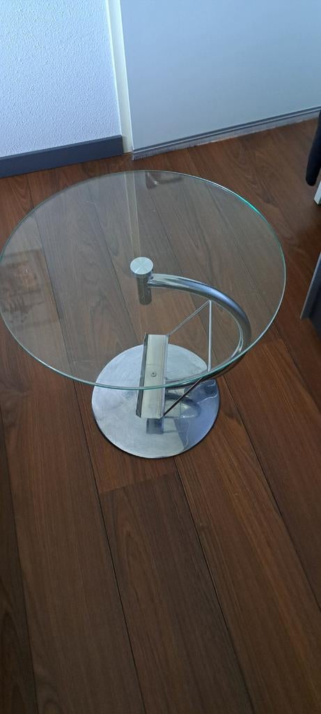 Vintage Bijzettafeltje, Ophalen, Minder dan 50 cm, Gebruikt, Rond