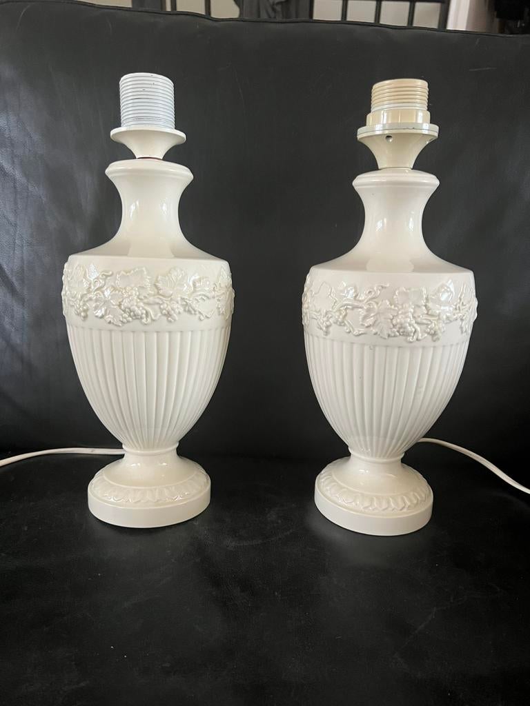2 wedgwood druivenrank tafellamp, Ophalen, Overige materialen, Zo goed als nieuw, Wedgwood