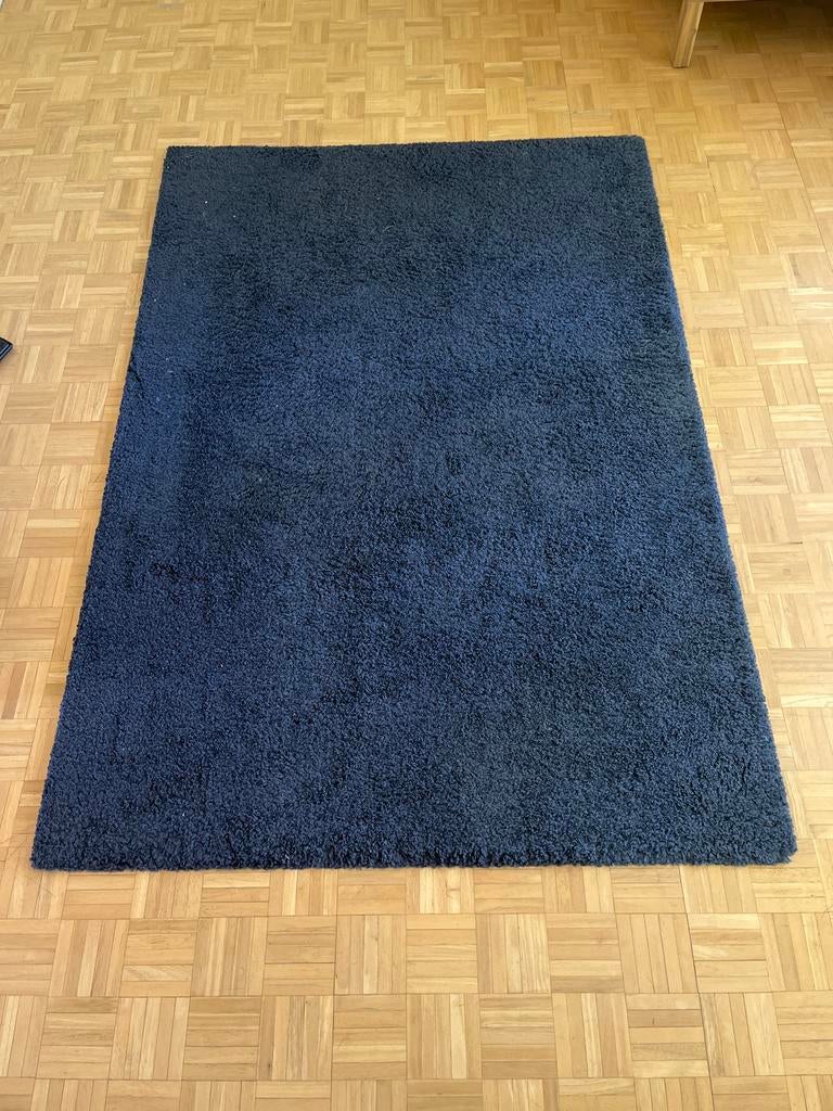 Blauw IKEA vloerkleed / Blue Rug - 133x195 cm, Ophalen, Gebruikt, 100 tot 150 cm, Blauw