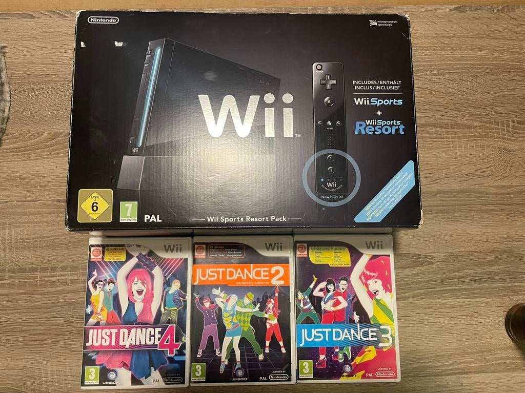 Nintendo Wii sports resort pack + doos, Spelcomputers en Games, Spelcomputers | Nintendo Wii, Ophalen of Verzenden, Gebruikt, Met 1 controller