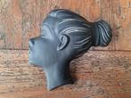 oma's vintage dameshoofd uit de vervlogen jaren / keramiek, Ophalen of Verzenden, Gebruikt