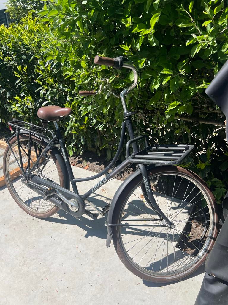 Azor stadsfiets met voordrager en terugtraprem, Terugtraprem, Gebruikt, 50 tot 53 cm, Ophalen
