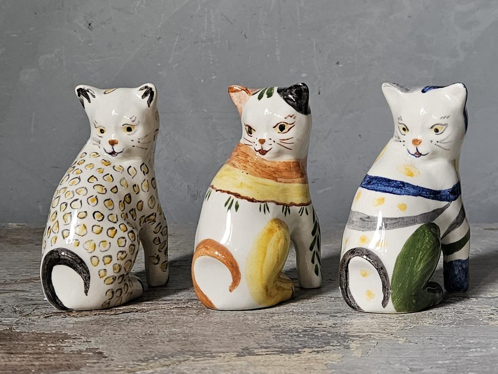 Set porseleinen katjes, Verzamelen, Beelden en Beeldjes, Ophalen of Verzenden, Zo goed als nieuw, Dier