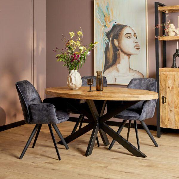 OUTLET model, Eettafel Carel Naturel | Ovaal 140cm, Huis en Inrichting, Tafels | Eettafels, Niet ingevuld, 100 tot 150 cm, Niet ingevuld
