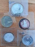 Zwitserland - 5 zilveren munten van 20 frank, Ophalen of Verzenden, Overige landen, Setje, Zilver