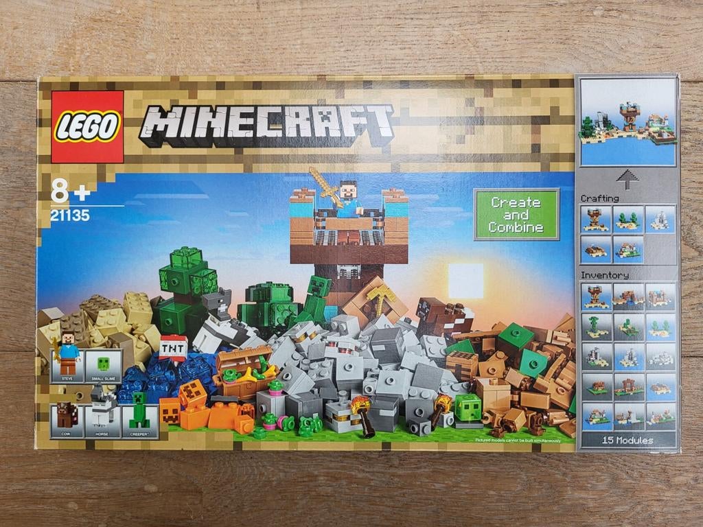 Lego 21135 Minecraft De Crafting box 2.0, Kinderen en Baby's, Speelgoed | Duplo en Lego, Ophalen of Verzenden, Zo goed als nieuw