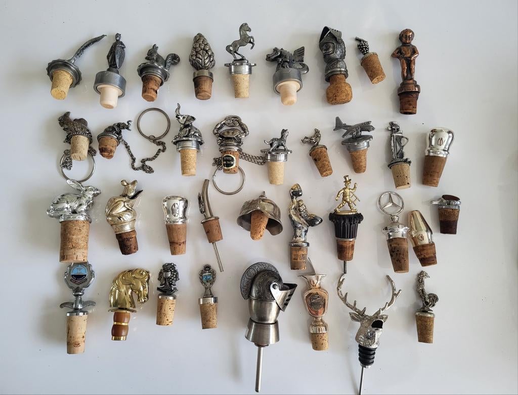 Te koop verzameling vintage flessen stoppers, Ophalen of Verzenden
