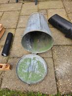 Ouderwetse Zinken Afvalemmer met Deksel - Vintage Stijl, Huis en Inrichting, Emmers, Ophalen of Verzenden, Gebruikt, Zink, Met deksel