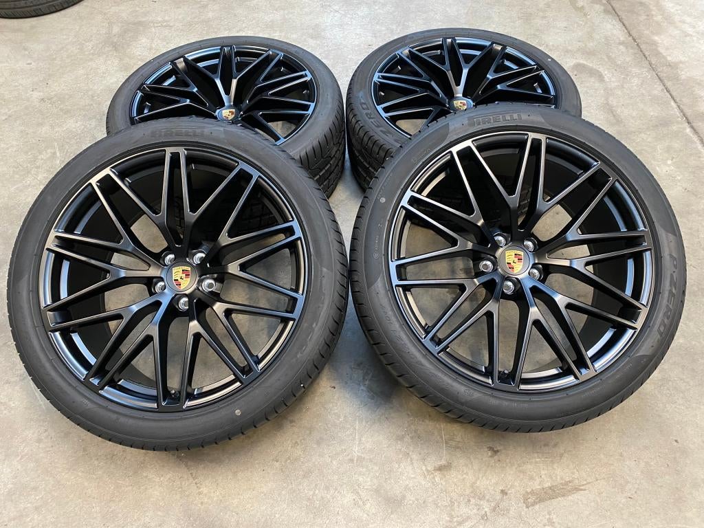 21 inch originele velgen + zomerbanden Porsche Macan, 265 mm, Banden en Velgen, Nieuw, Porsche