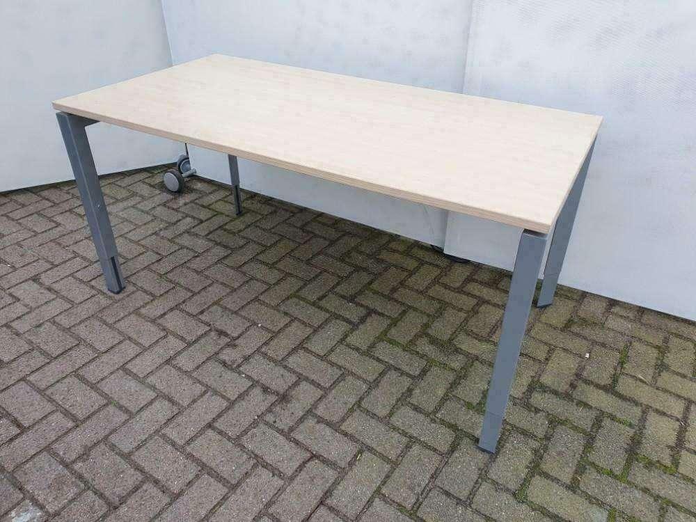 Steelcase bureau 160x80 nw blad naar keuze (wit, eiken etc), 160 cm, In hoogte verstelbaar, Zo goed als nieuw, Postbus Duivendrecht