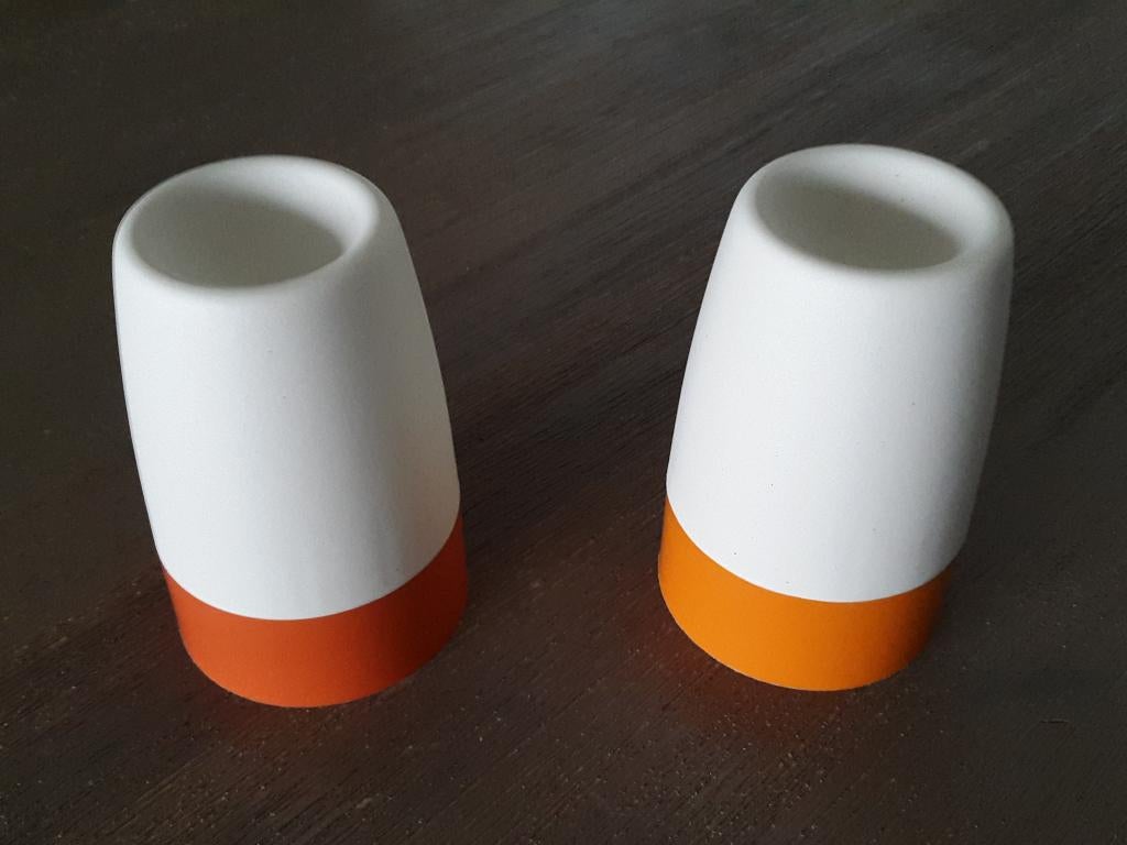 Tupperware eierdoppen, 2 stuks, retro kleur, oranje, nieuwst, Huis en Inrichting, Keuken | Tupperware, Verzenden, Zo goed als nieuw