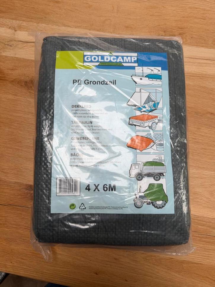 Goldcamp PE grondzeil 4x6 meter, nieuw., Caravans en Kamperen, Kampeeraccessoires, Nieuw, Ophalen of Verzenden