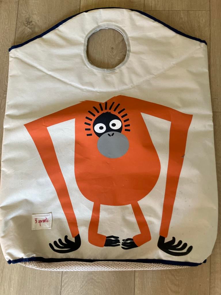 Wasmand 3 sprouts met orang-oetan, Ophalen, Gebruikt, Meerkleurig, Textiel