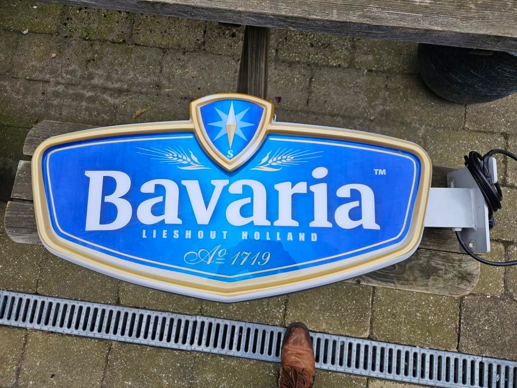 Bavaria Lichtreclame - Origineel Brouwerij Reclamebord, Ophalen, Gebruikt, Lichtbak of (neon) lamp