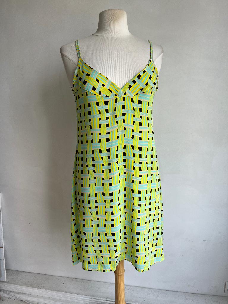 tone barker silk jurk maat m, Maat 38/40 (M), Tone barker silk, Verzenden, Geel