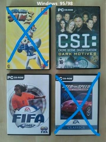 Windows ‘97/‘98 - 2 oude spellen - CSI + Fifa 2001 -, Computers en Software, Vintage Computers, Ophalen of Verzenden