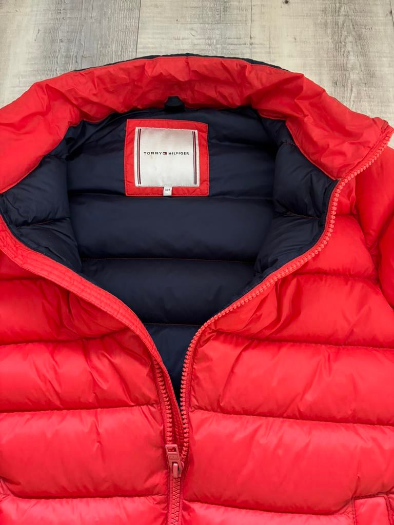 Tommy hilfiger jas maat 164 rood, Ophalen of Verzenden, Zo goed als nieuw, Overige maten, Rood