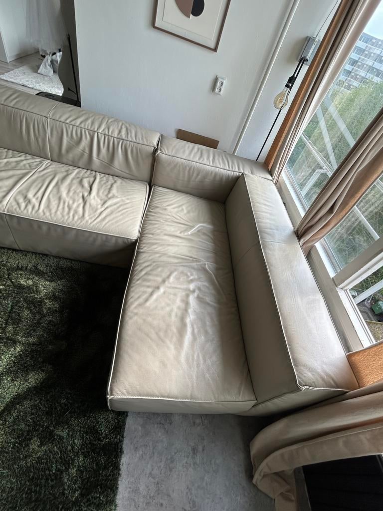 Leren hoekbank - direct op te halen!, Huis en Inrichting, Banken | Bankstellen, Ophalen, 250 tot 300 cm, Gebruikt, Hoekbank
