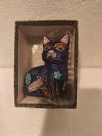 Cloisonné poesje - Decoratief kattenbeeldje, Ophalen of Verzenden, Zo goed als nieuw, Dier