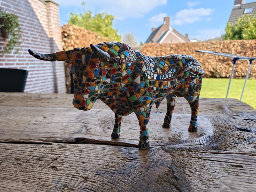 Decoratie Stier  mozaïek, Ophalen of Verzenden