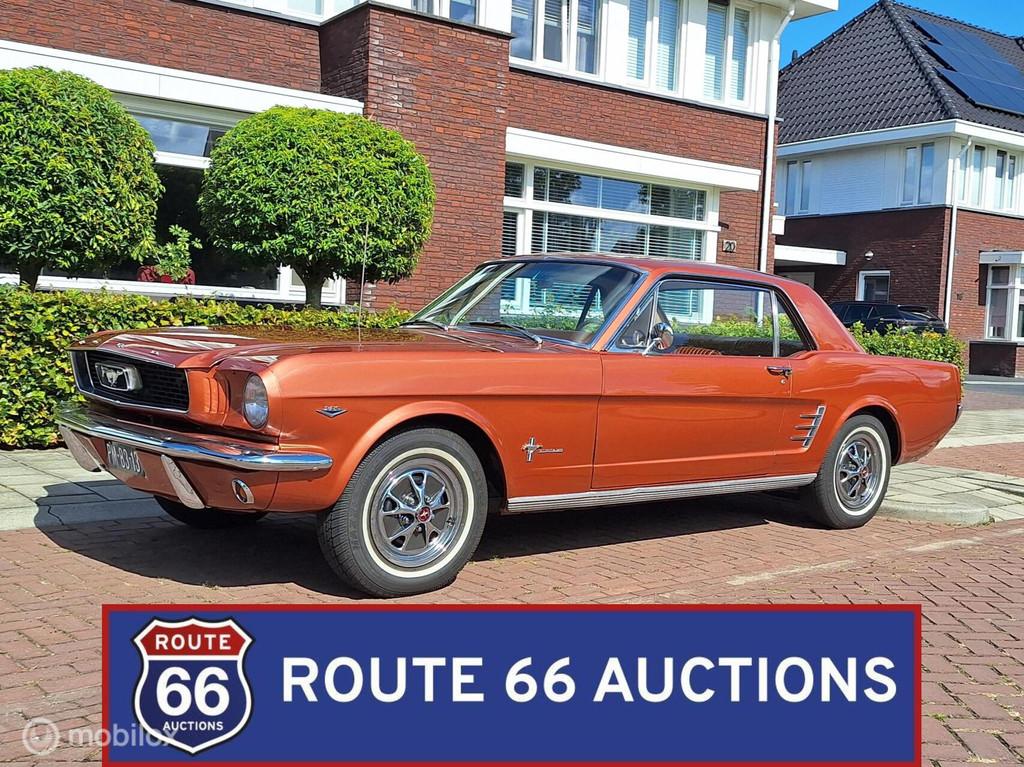 Ford Mustang Coupe | 1966 | Route 66 Auctions, Auto's, Overige carrosserieën, Zwart, Bedrijf, Handgeschakeld