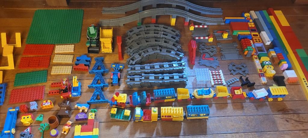 Grote partij Duplo trein + rails pakket 2, Ophalen of Verzenden, Gebruikt, Losse stenen, Duplo
