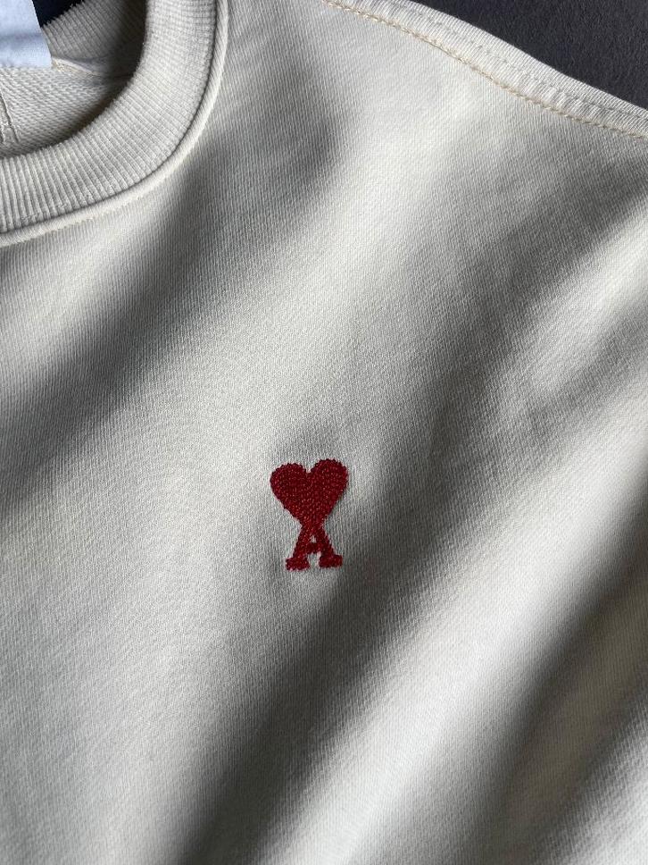 Ami Paris sweater S/XS wit, Kleding | Heren, Truien en Vesten, Zo goed als nieuw, Maat 46 (S) of kleiner, Wit, Ophalen of Verzenden