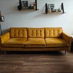 3-persoons bank Trendhopper in okergeel, Ophalen, Gebruikt, Driepersoons, 75 tot 100 cm